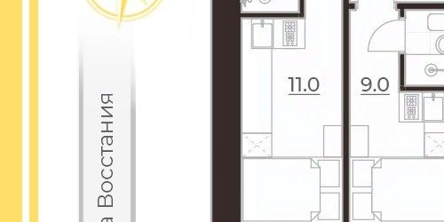 6-комн квартира улица Восстания, 7