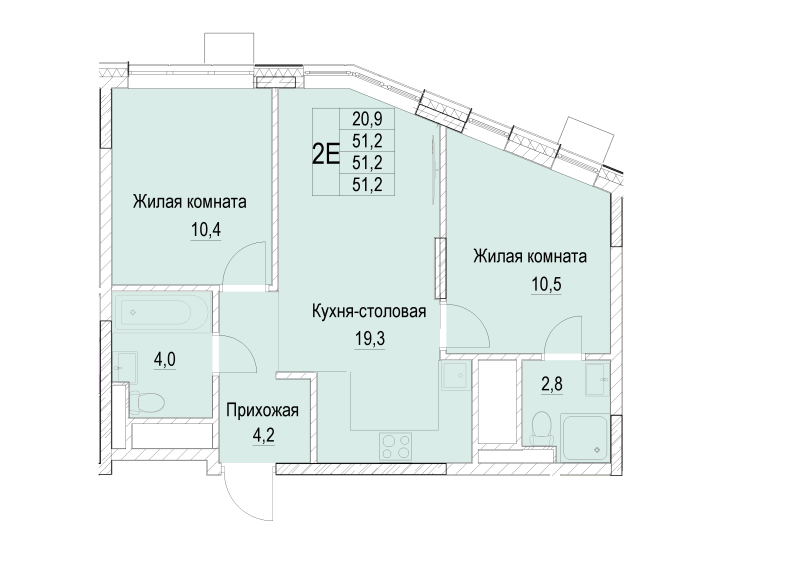Продажа 2-комн квартиры в новостройке Мытищи г., Академика Каргина ул.,  к. 2