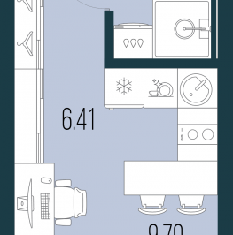 Продажа студии Санкт-Петербург г., Александра Грина б-р,  к. 4