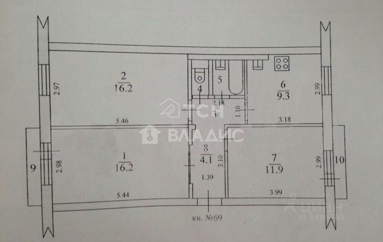 Продажа 3-комн квартиры на вторичном рынке Щелково, улица Беляева, 22