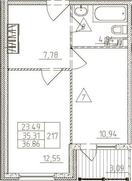 Продажа 1-комн квартиры в новостройке улица Крыленко