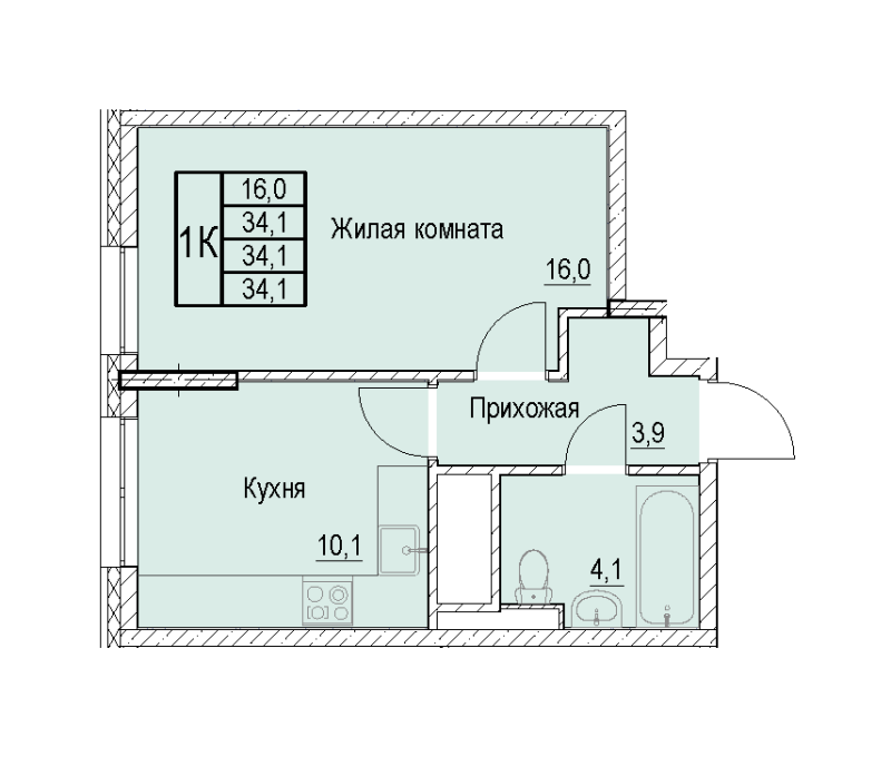 Продажа 1-комн квартиры в новостройке Мытищи г., Академика Каргина ул.,  к. 5