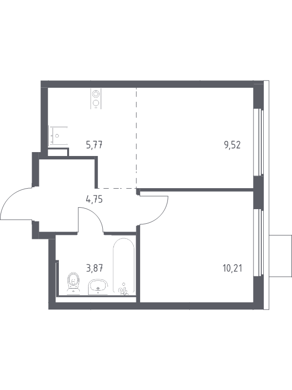 Продажа 1-комн квартиры в новостройке Коробово д., 10 км до МКАД,  к. 6.1