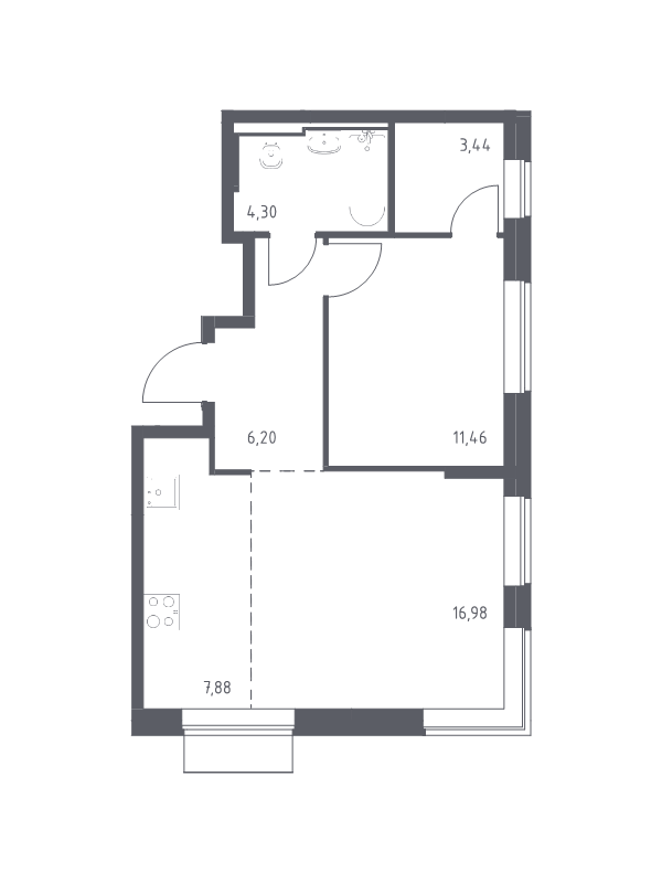 Продажа 1-комн квартиры в новостройке Москва г., Донецкая ул.,  к. 2