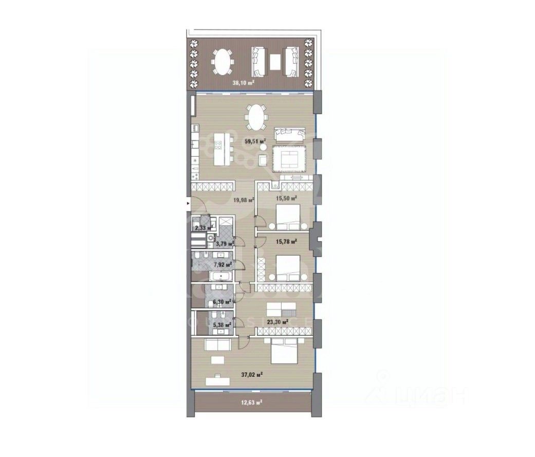 Продажа 4-комн квартиры на вторичном рынке Мосфильмовская улица, 1к3