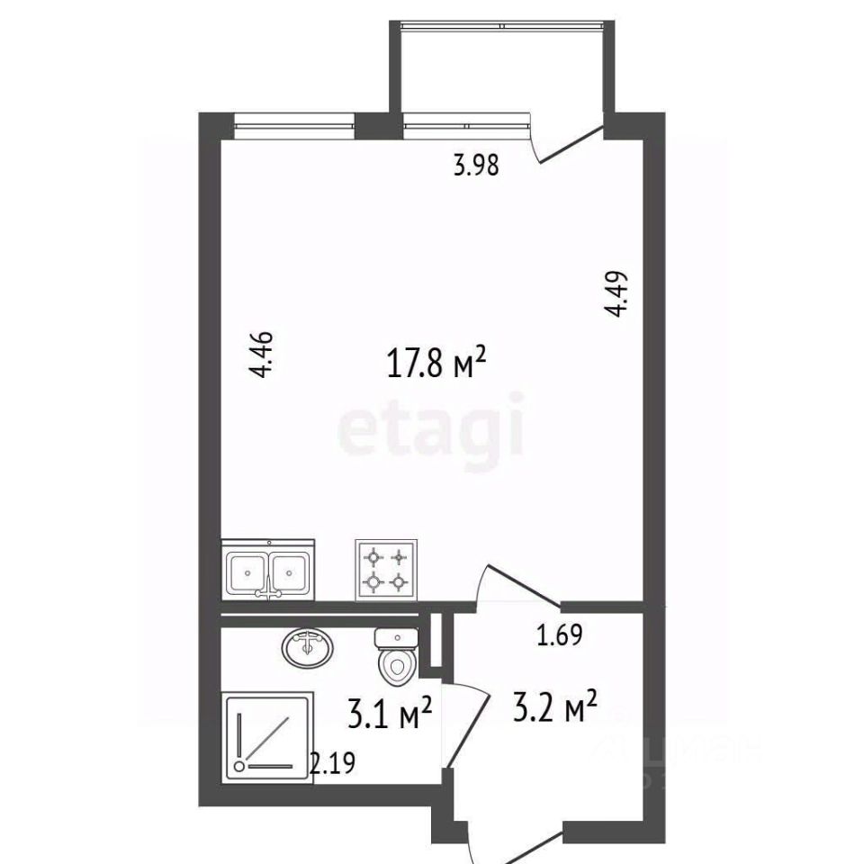 Продажа студии Кронштадт, Тулонская аллея, 10