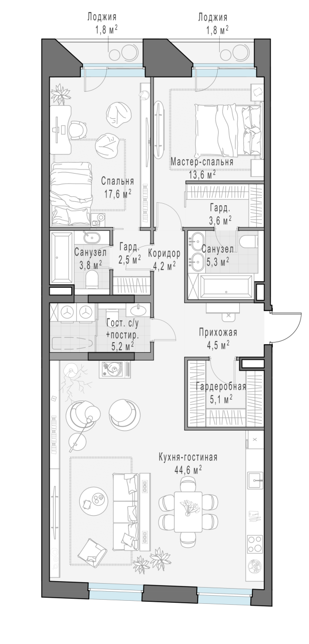 Продажа 3-комн квартиры в новостройке Москва г., Симоновская наб.,  к. Line 3