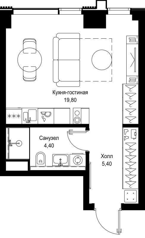 Продажа студии Москва г., Вишнёвая ул.,  к. 2