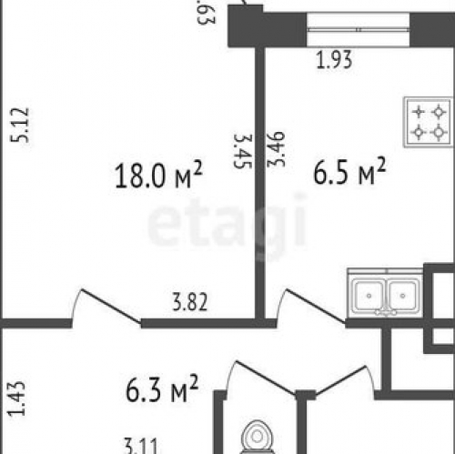 2-комн квартира 24-я линия