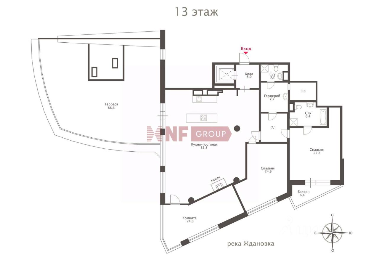 Продажа 4-комн квартиры на вторичном рынке Ждановская улица, 45
