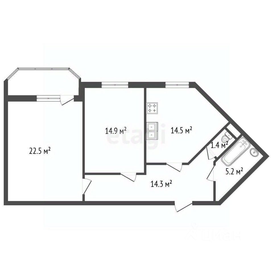 Продажа 2-комн квартиры на вторичном рынке улица Савушкина, 36
