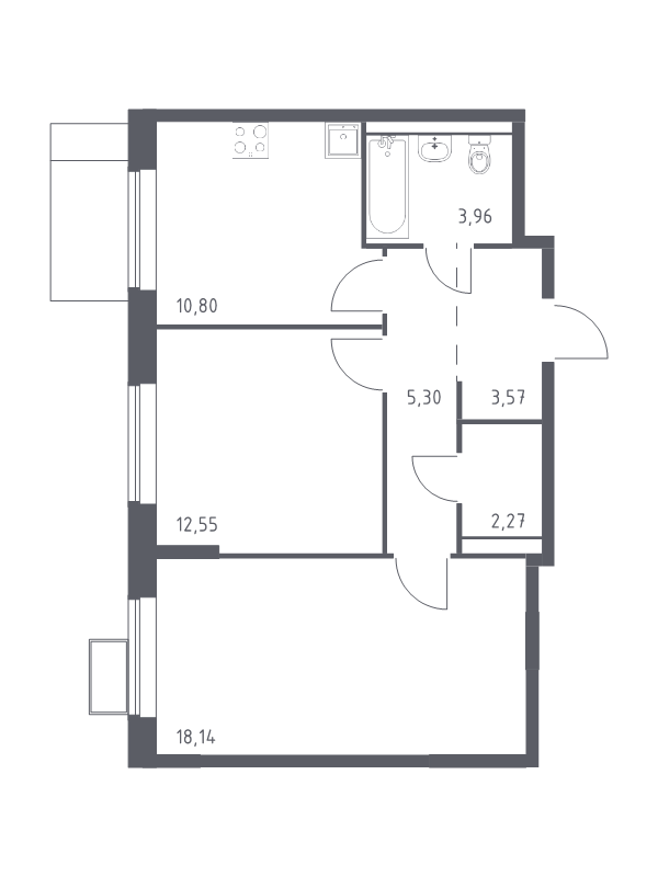 Продажа 2-комн квартиры в новостройке Мисайлово д., Молодежный б-р,  к. 13.2