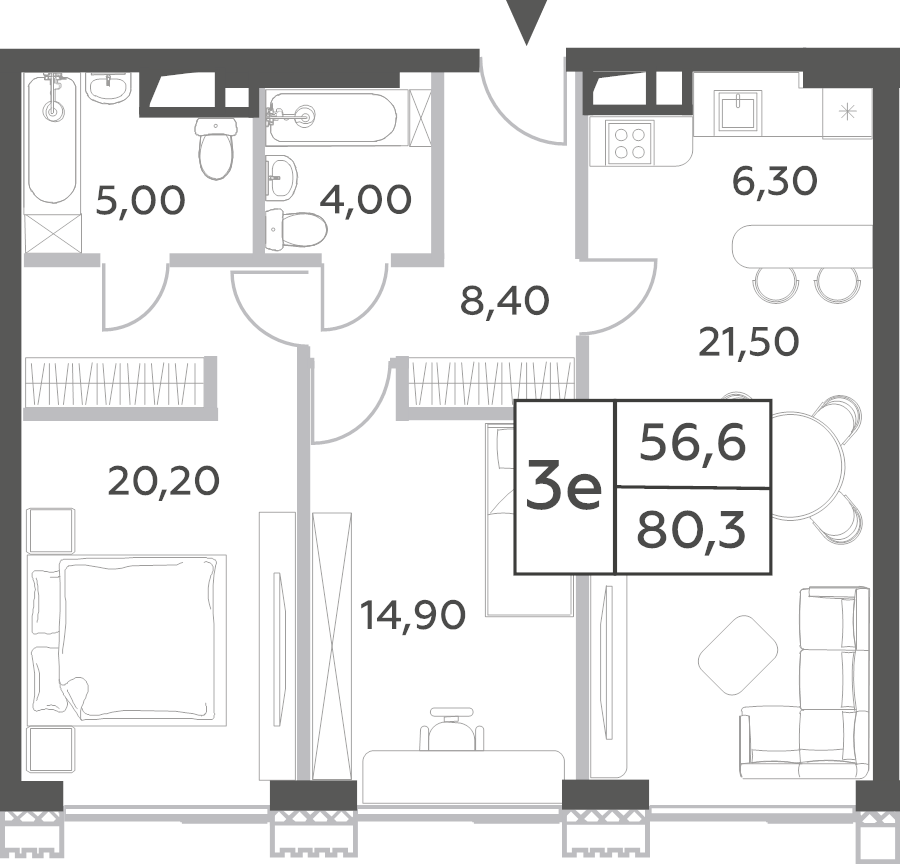 Продажа 2-комн квартиры в новостройке Москва г., Генерала Дорохова пр-кт,  к. CREATIVITY