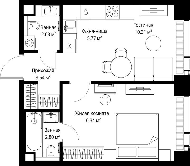 Продажа 1-комн квартиры в новостройке Москва г., Верейская ул.,  к. 3
