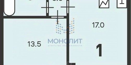 1-комн квартира Кусковская улица, 12/1