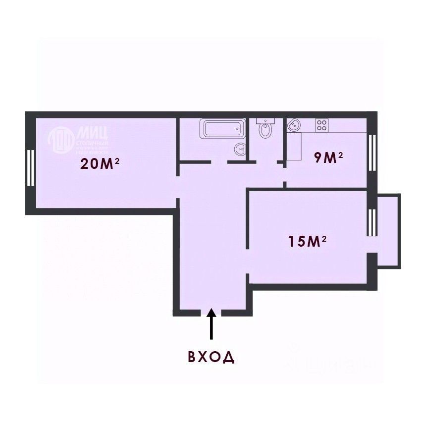 Продажа 2-комн квартиры на вторичном рынке улица Советской Армии, 13