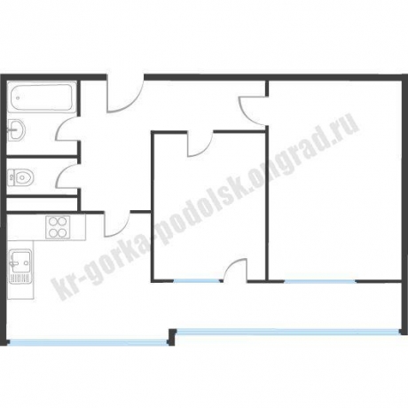 Планировка ЖК Красная горка, 25.8 м2