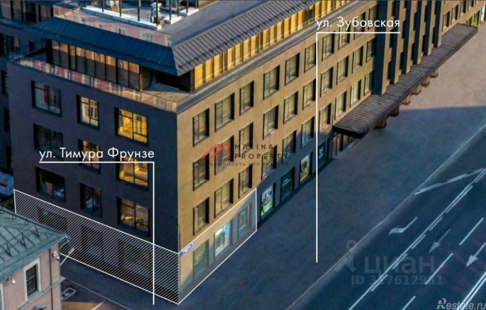 Аренда торгового помещения Зубовская улица,  д. 7