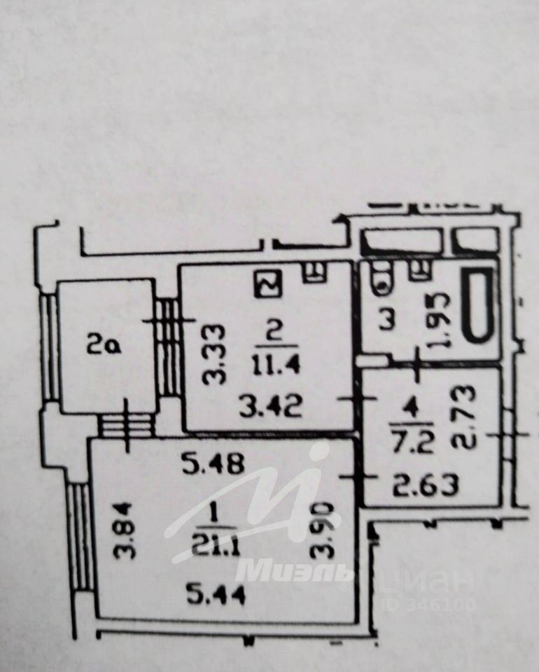 Продажа 1-комн квартиры на вторичном рынке улица Маршала Соколовского, 1