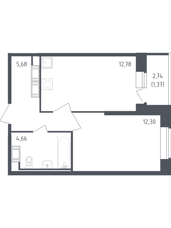 Продажа 1-комн квартиры в новостройке Санкт-Петербург г., Славянская ул.,  к. 39