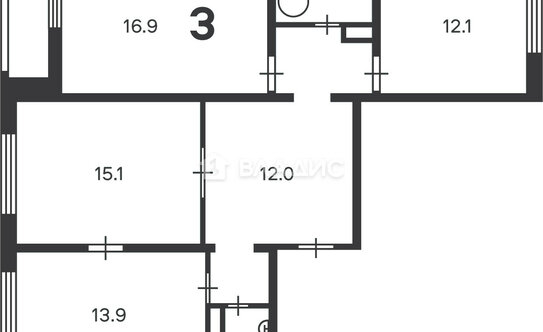 Продажа 3-комн квартиры на вторичном рынке улица Маршала Ерёменко,  д. 5 к1