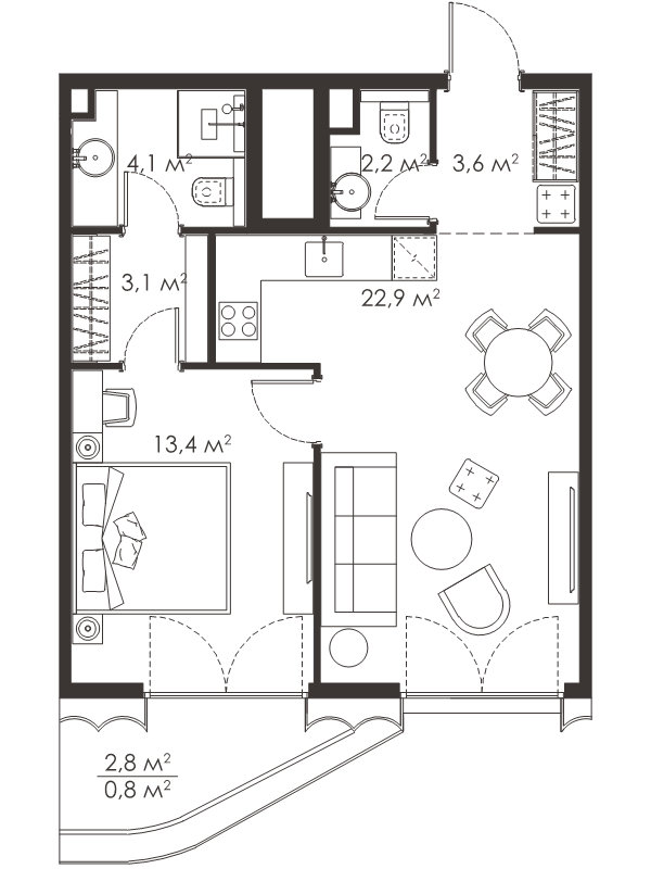 Продажа 1-комн квартиры в новостройке Москва г., Мосфильмовская ул.,  к. 1