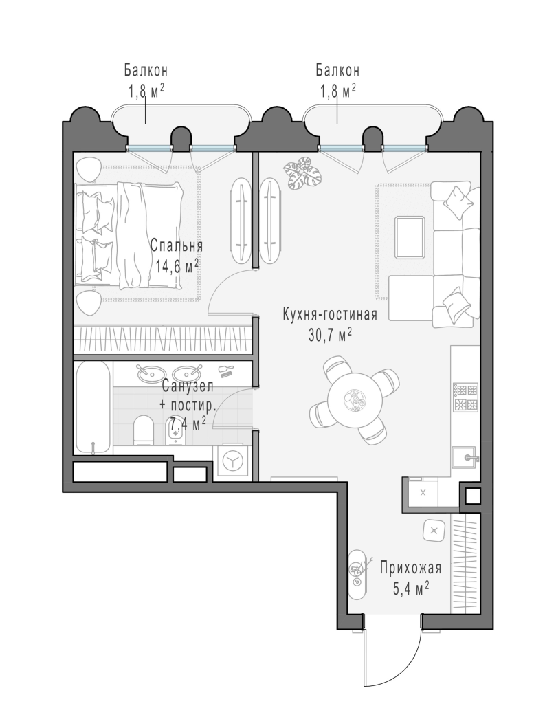 Продажа 1-комн квартиры в новостройке Москва г., Фрунзенская наб.,  к. D