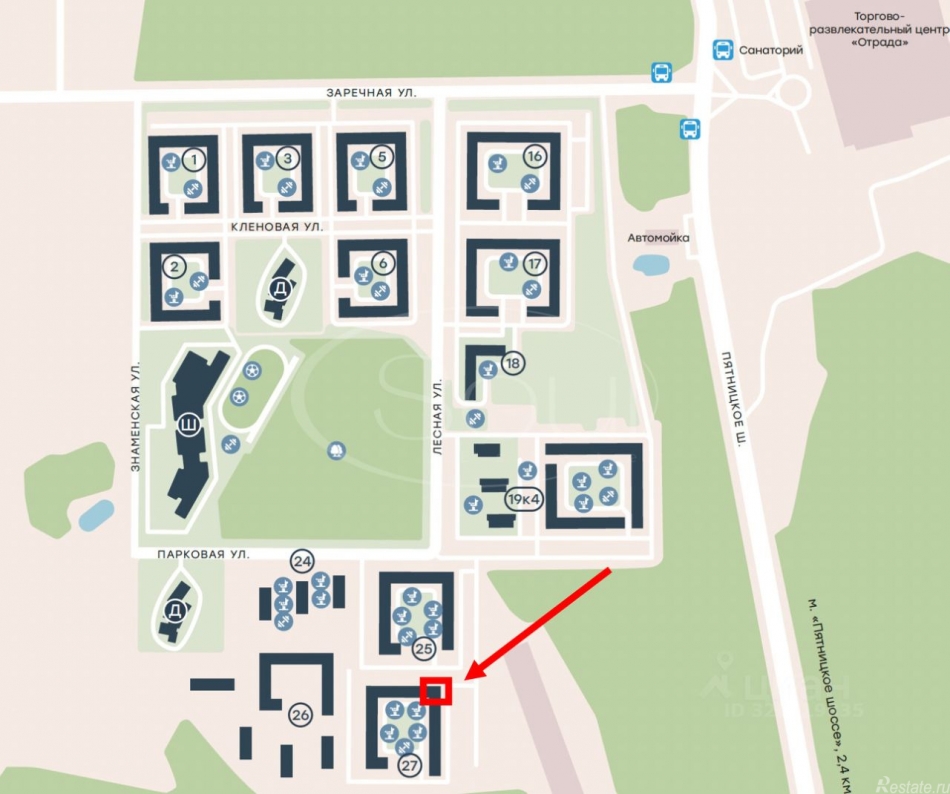 Продажа торгового помещения Отрадное, ул Парковая,  д. 1