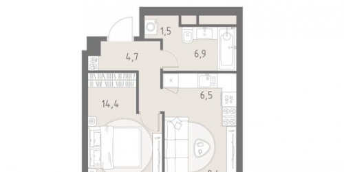 2-комн квартира Верейская улица,  д. 23