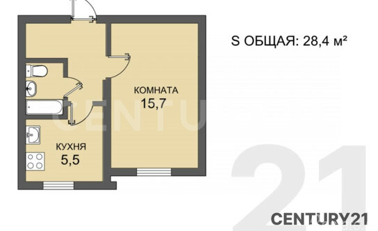 Продажа 1-комн квартиры на вторичном рынке Народного ополчения пр-кт,  д. 129