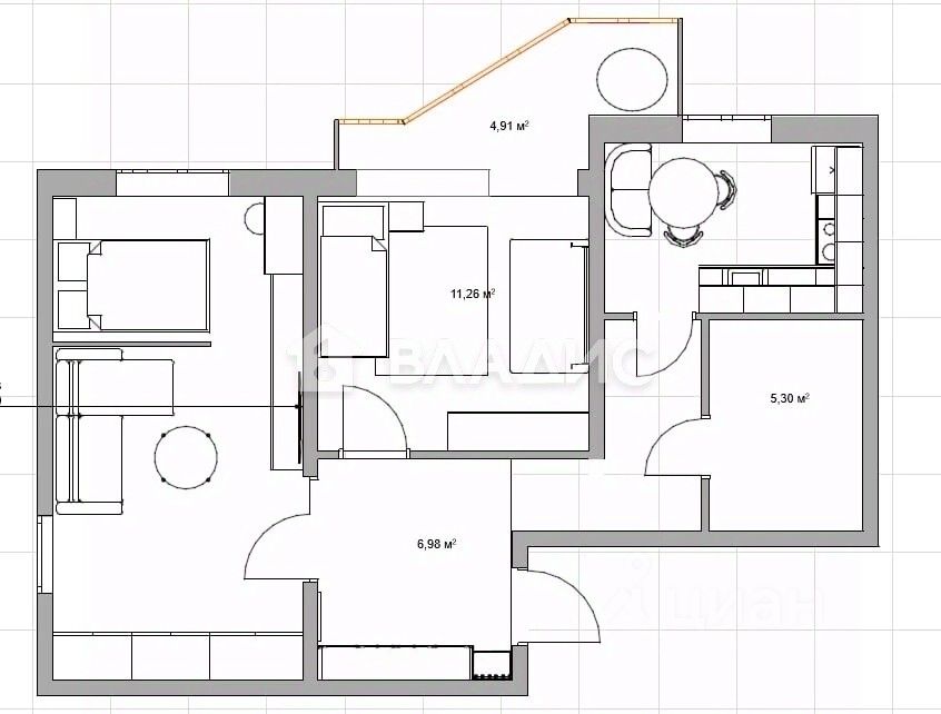 Продажа 2-комн квартиры на вторичном рынке Скобелевская улица, 23К4