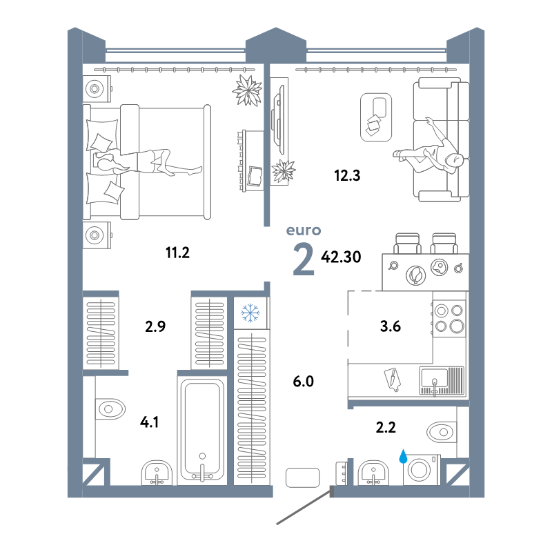 Продажа 1-комн квартиры в новостройке Москва г., Озерная ул.,  к. Байкал