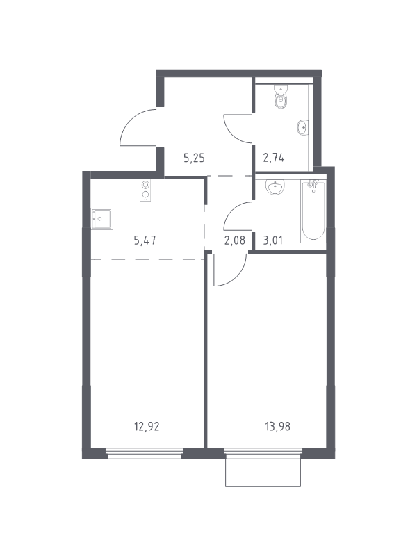 Продажа 1-комн квартиры в новостройке Мисайлово д., Молодежный б-р,  к. 19
