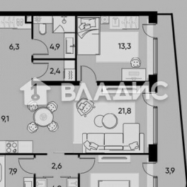 Продажа 2-комн квартиры на вторичном рынке Полковая улица