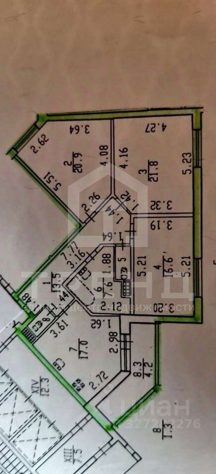 Продажа 3-комн квартиры на вторичном рынке проспект Науки, 17к6