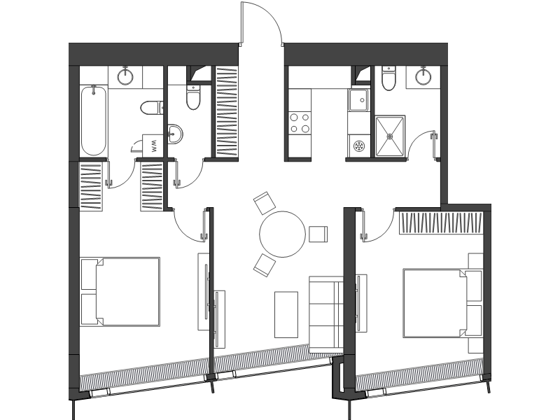 Продажа 2-комн квартиры в новостройке Москва г., Краснопресненская наб.,  к. 1