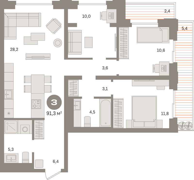 Продажа 3-комн квартиры в новостройке Москва г., Огородный проезд,  к. 1