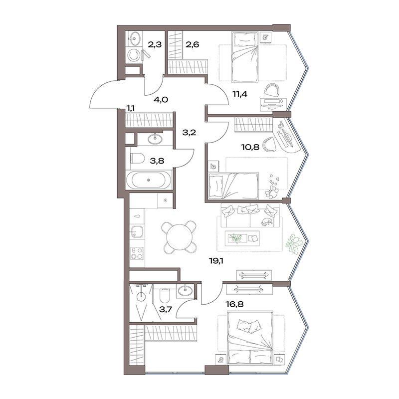 Продажа 3-комн квартиры в новостройке Москва г., Дубнинская ул.,  к. 12