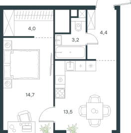 Продажа 1-комн квартиры в новостройке Москва г., Ильменский проезд,  к. 5