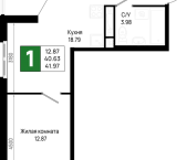 Продать Квартиры в новостройке Новосаратовка д., Первых ул.   5.1