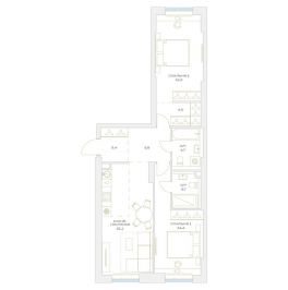 Продажа 2-комн квартиры в новостройке Марьино п., Харлампиева ул.,  к. 14
