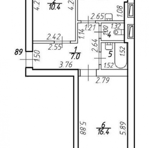 2-комн квартира Московское ш,  д. 256 к8 с1
