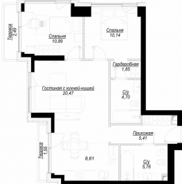Продажа 2-комн квартиры в новостройке Москва г., 1-й Сетуньский проезд,  к. RiverSide