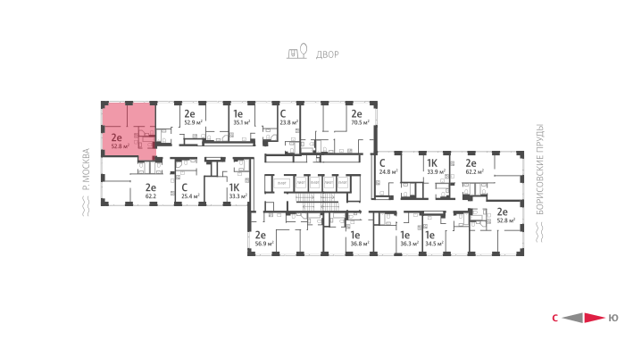 Продажа 2-комн квартиры в новостройке Борисовские Пруды улица, д.1