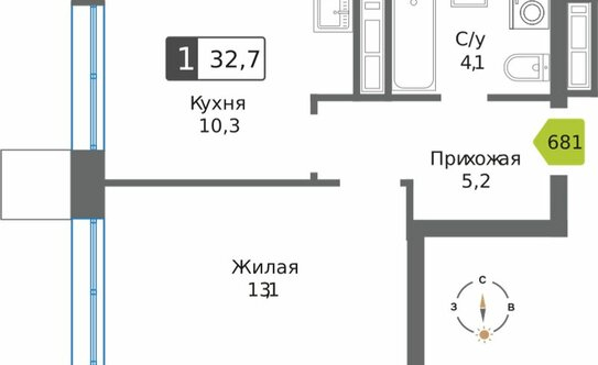 Продажа 1-комн квартиры в новостройке Красногорск г, Успенская ул