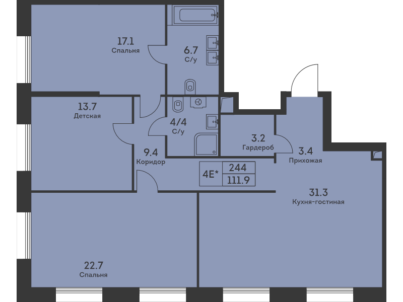 Продажа 3-комн квартиры в новостройке Москва г., Дербеневская ул.,  к. 3