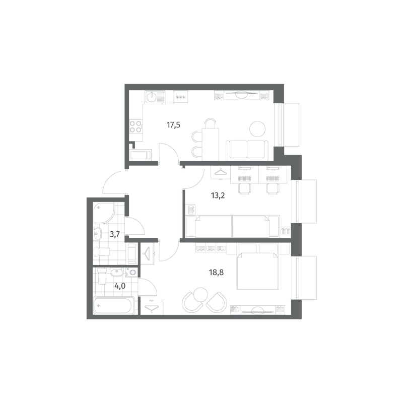 Продажа 2-комн квартиры в новостройке Санкт-Петербург г., Шкиперский проток,  к. 3.3