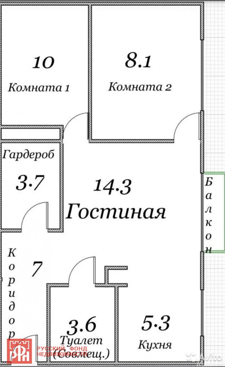 Продажа 2-комн квартиры на вторичном рынке Пушкин г., Ленинградская ул. ,  д. 15