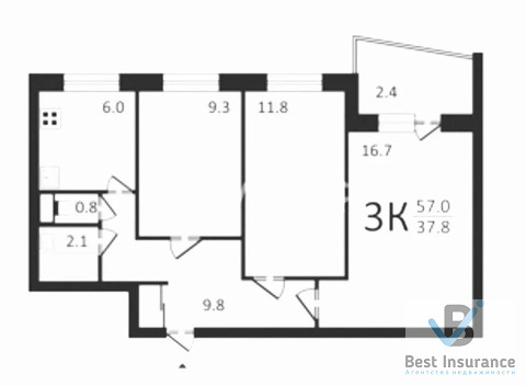 Продажа 3-комн квартиры на вторичном рынке ул. Ливенская,  д. д.6