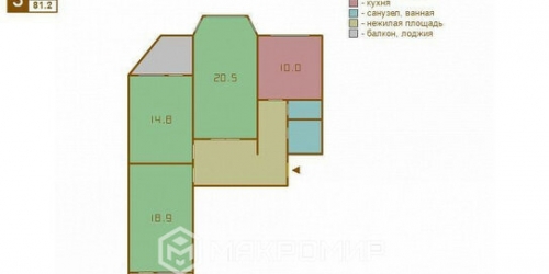 3-комн квартира Очаковский 1-й пер,  д. 3